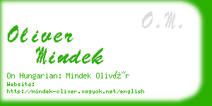 oliver mindek business card